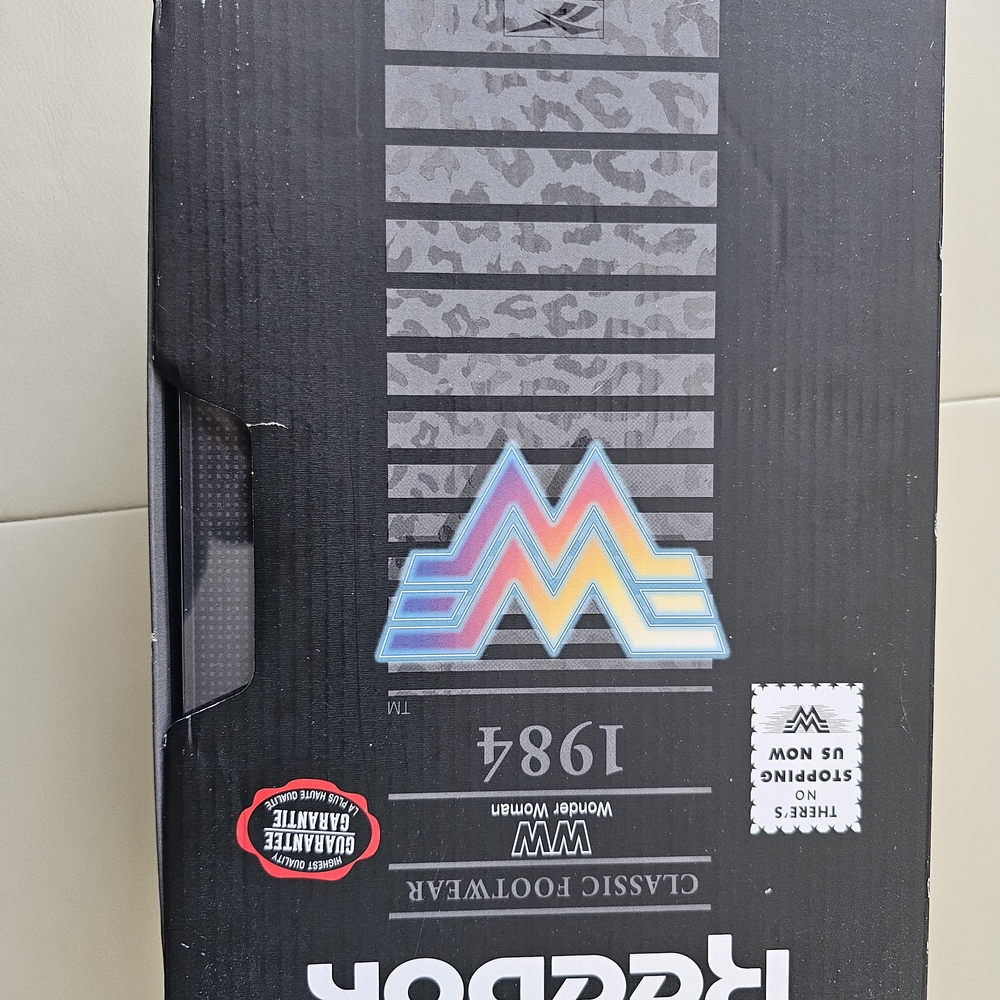 Reebok Black Shoe Box with Colorful Logo